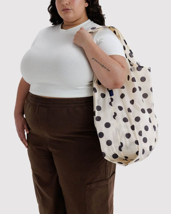 Big Baggu I Einkaufsbeutel Cream and Black Polka Dot