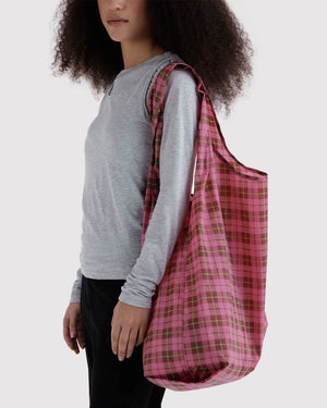 Big Baggu I Einkaufsbeutel Azalea Pink Tartan
