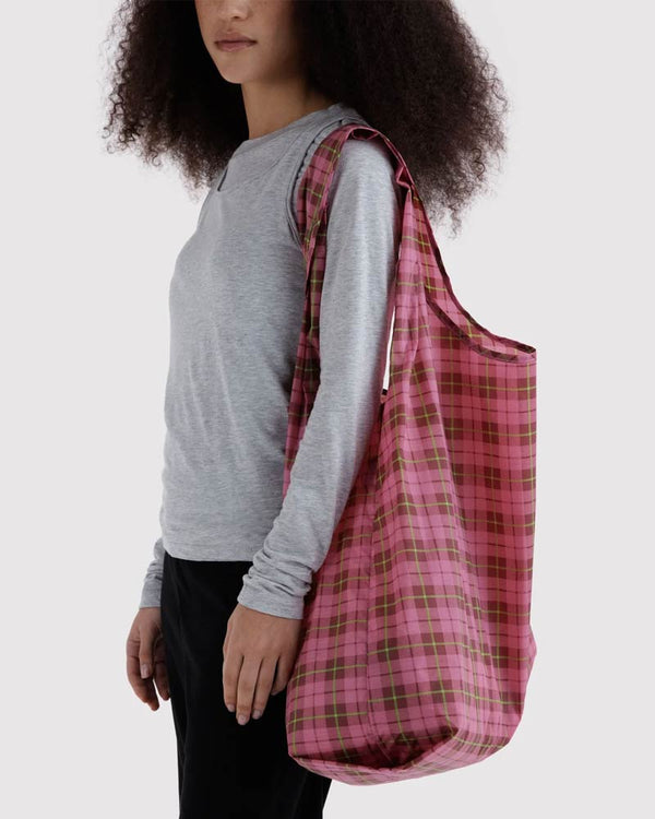 Big Baggu I Einkaufsbeutel Azalea Pink Tartan