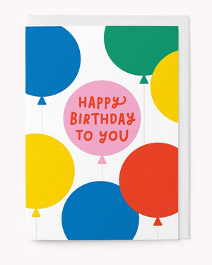 Graphic Factory - Happy Birthday Big Ballons Klappkarte