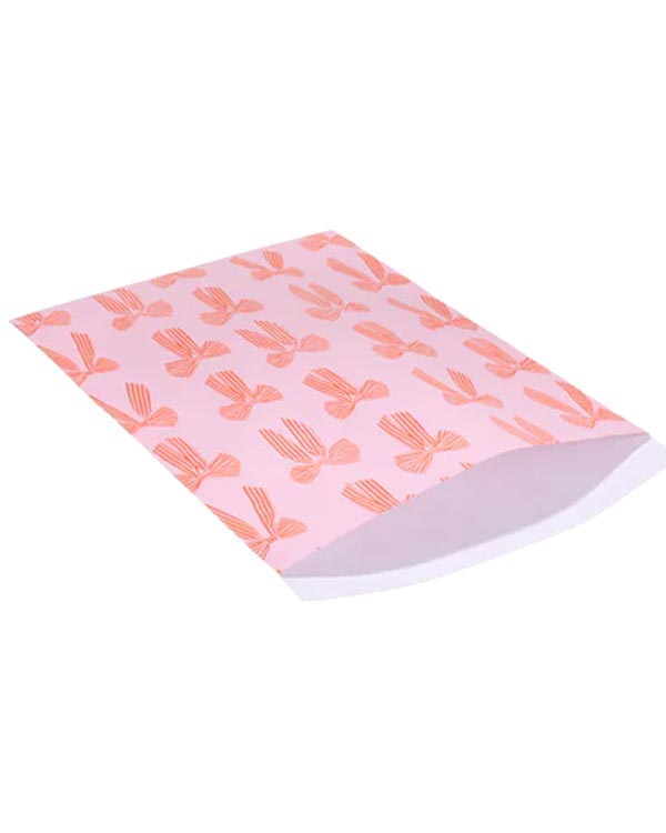 Geschenktüte Flach Big Bow Light Fuchsia Bloodorange