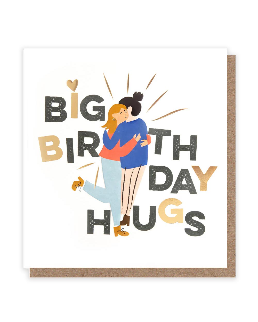 Big Hugs Birthday Klappkarte