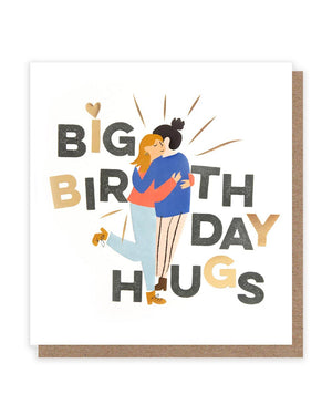 Big Hugs Birthday Klappkarte