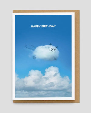 A Daily Cloud - Cat Cloud Birthday Klappkarte