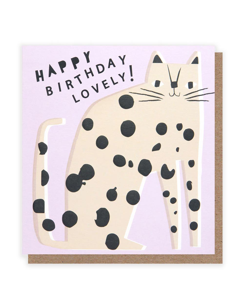 Spotty Cat Happy Birthday Lovely Klappkarte