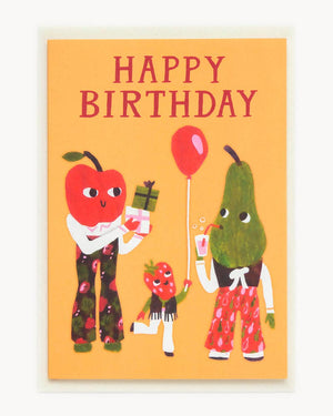 Hadley - Happy Birthday Pear Klappkarte