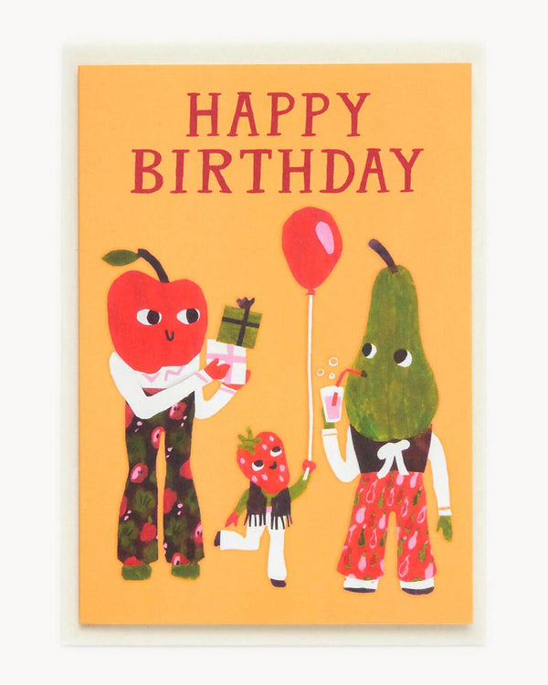 Hadley - Happy Birthday Pear Klappkarte