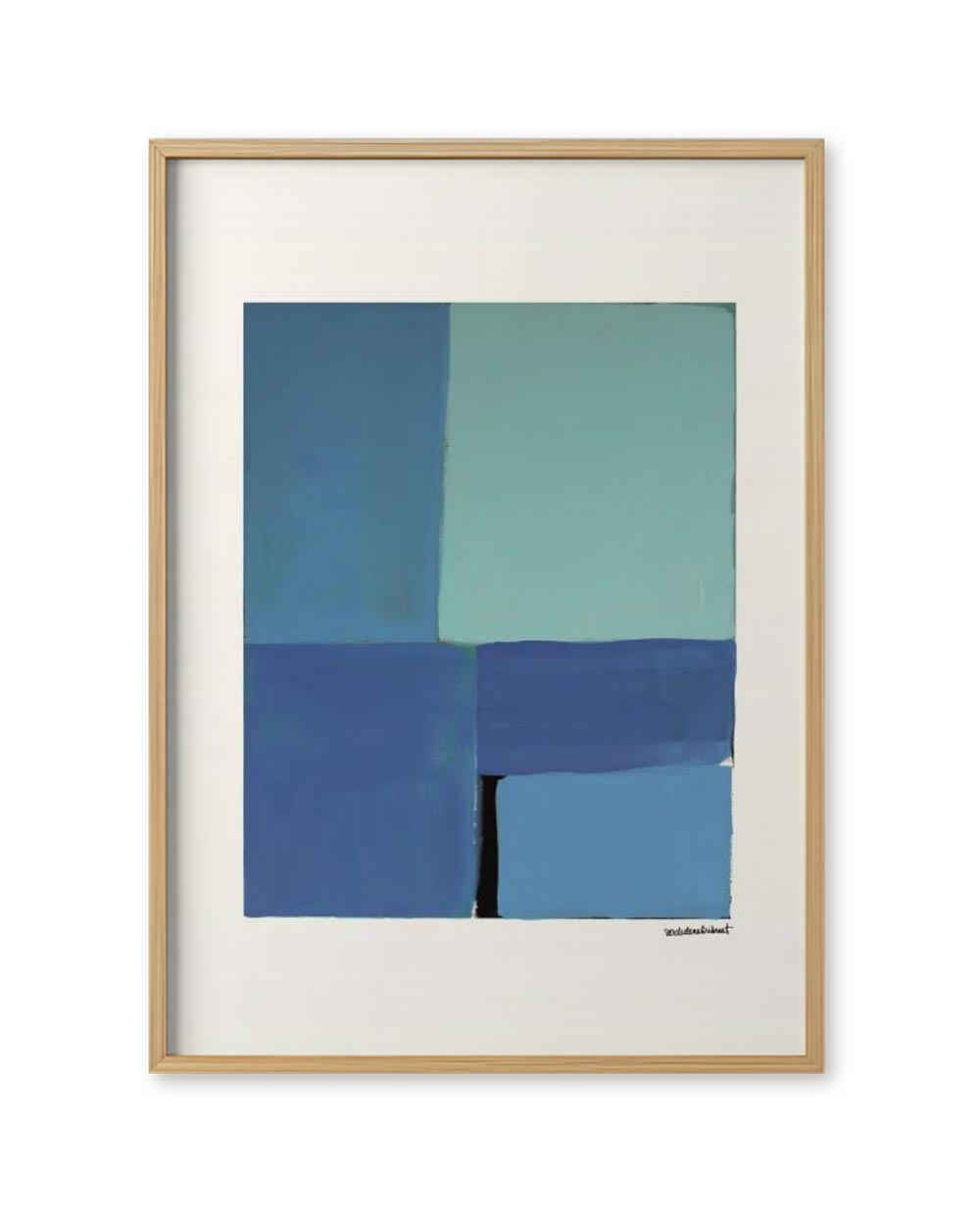 Blå Print (30x40cm)