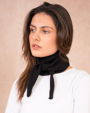Kleiner Schal aus Wolle Schwarz