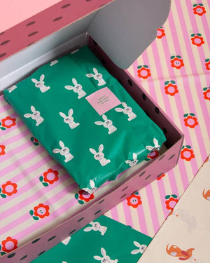 Flache Geschenktüte Anne Pascal - Flower & Stripes