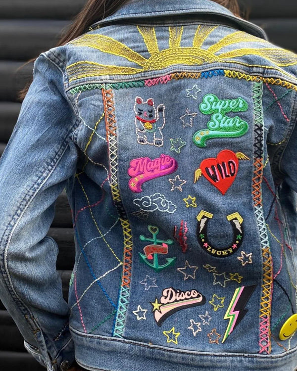 Petra Boase Leaping Leopard Patch (zum Aufbügeln)