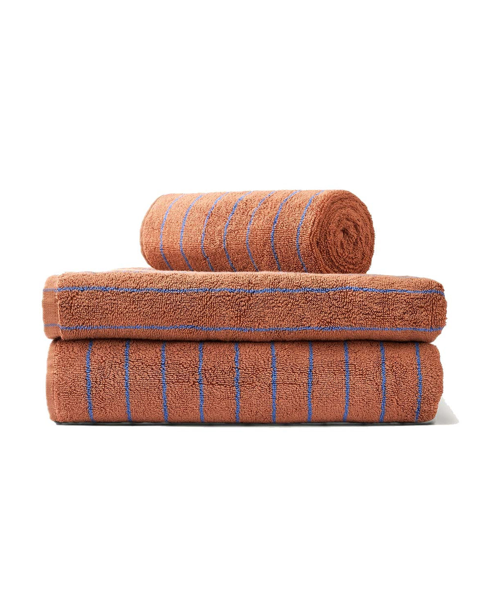 Naram Badelaken Camel & Ultramarine (100 x 150 cm)