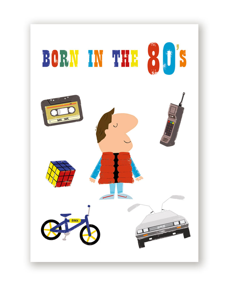 Born 80's Klappkarte