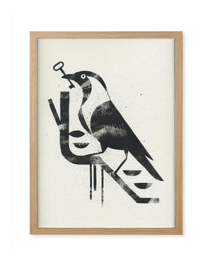 Krähe - Gerahmt (24x30cm) - Dieter Braun