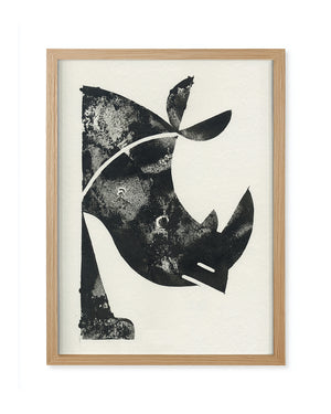 Rhino Print Gerahmt (24x30cm) - Dieter Braun