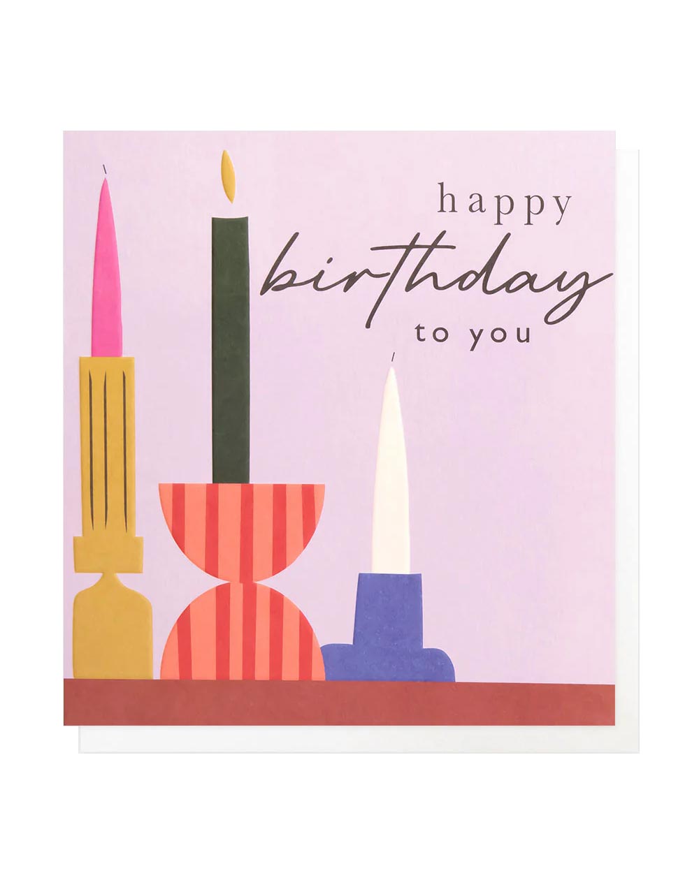 Colourful Candlesticks Birthday Klappkarte