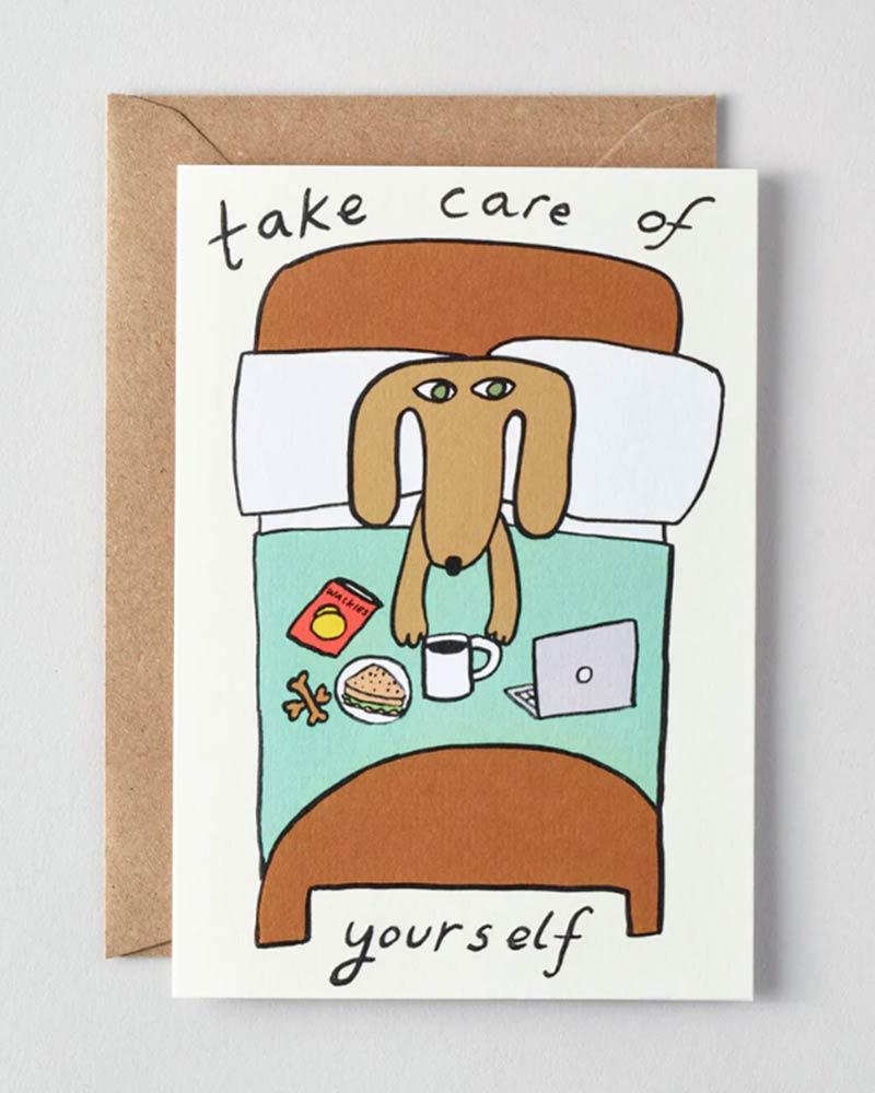 Wrap Take Care Of Yourself Klappkarte