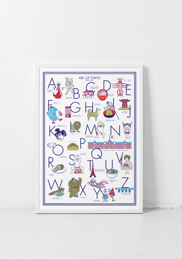 ABC OF TOKYO - Alphabet Poster - DIN A2