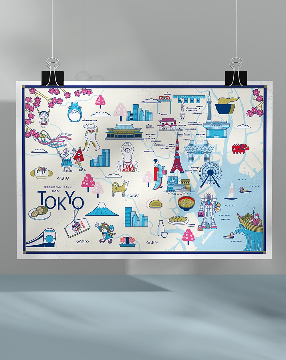 ABC OF TOKYO - Tokyo Map - DIN A3 quer