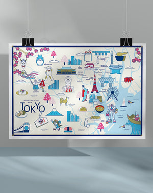 ABC OF TOKYO - Tokyo Map - DIN A3 quer