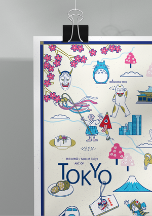 ABC OF TOKYO - Tokyo Map - DIN A3 quer