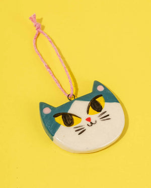 Keramikanhänger Blue Cat