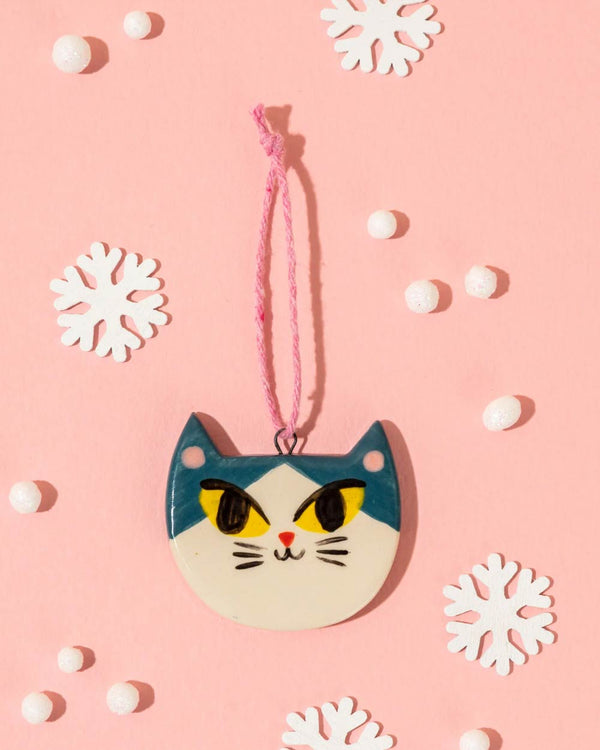 Keramikanhänger Blue Cat