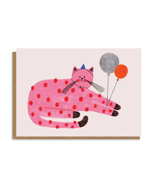 Pink Cat Klappkarte
