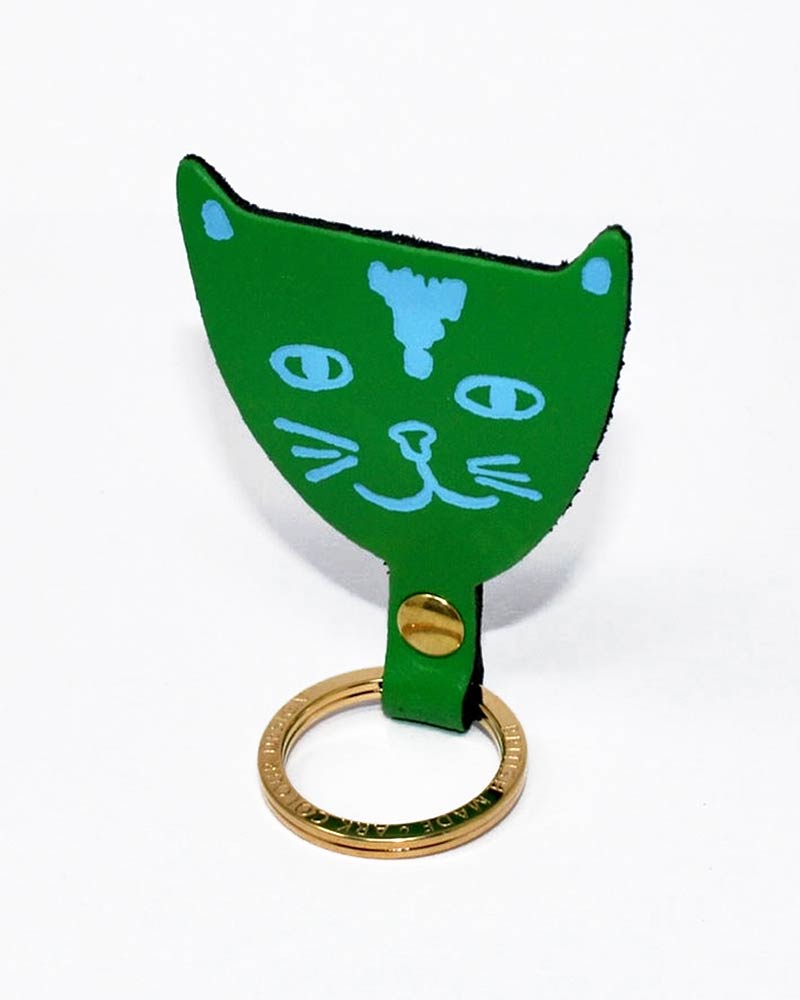 Cat Schlüsselanhänger Green