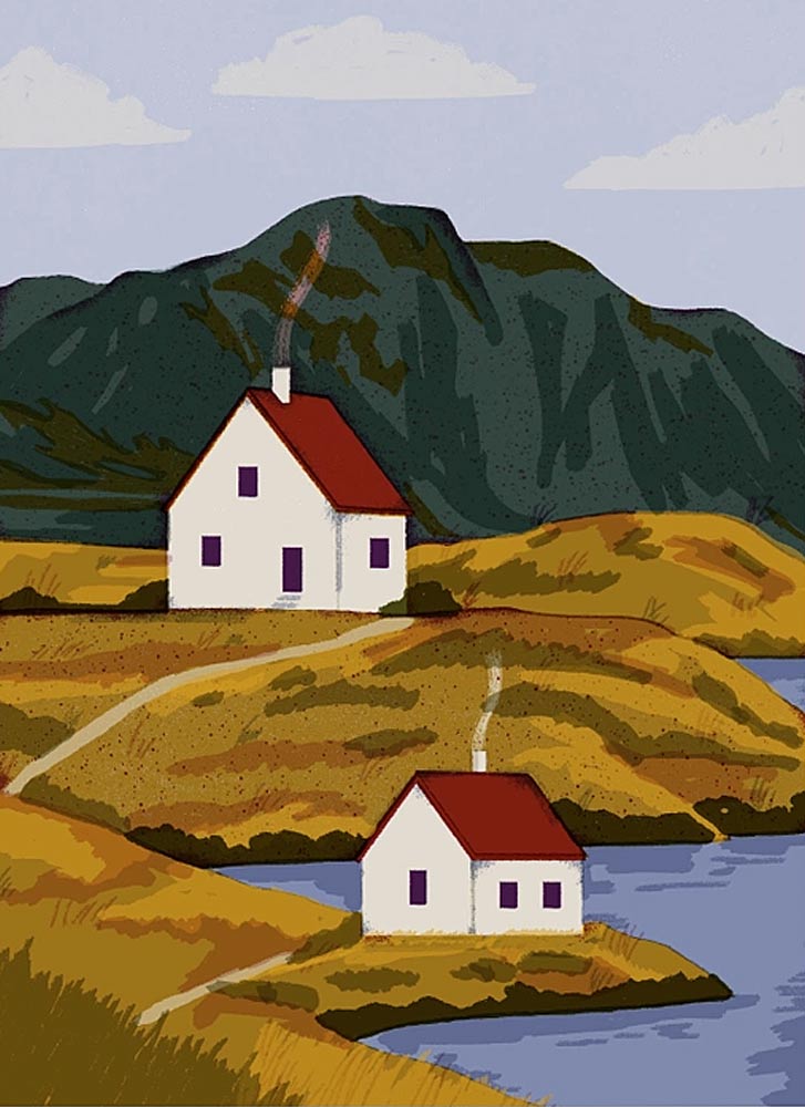 Küstenhaus Postkarte