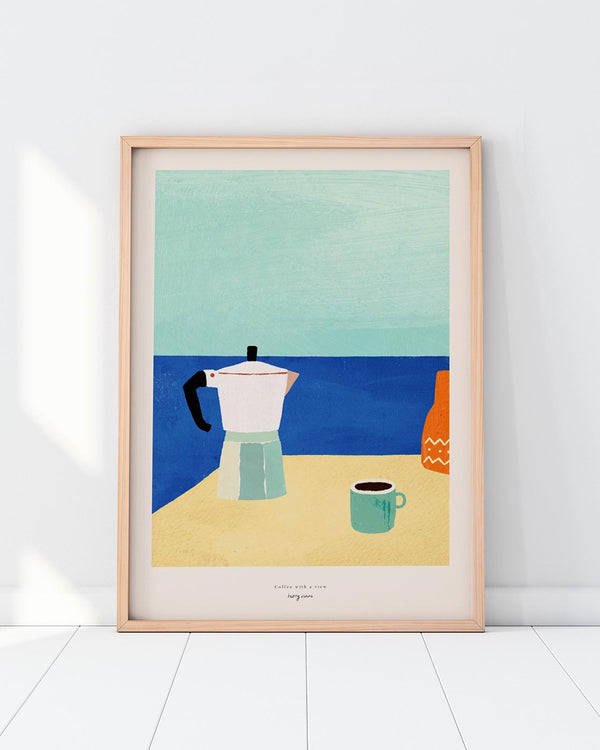 Coffee with a View Poster - Henry Rivers (50x70cm)