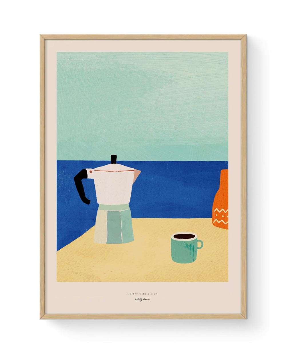 Coffee with a View Poster - Henry Rivers (50x70cm)