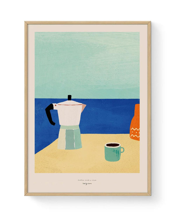 Coffee with a View Poster - Henry Rivers (50x70cm)