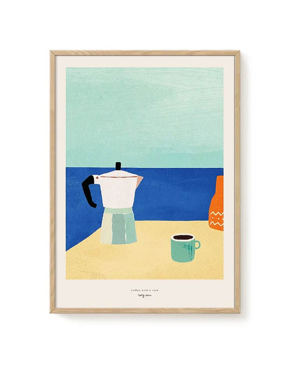 Coffee with a View Poster - Henry Rivers (DinA3)