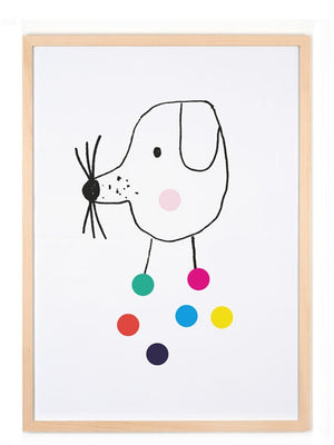 Confetti Dog Poster (50 x 70 cm)