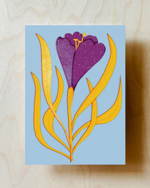 Barbara Dziadosz Crocus Flower Postkarte