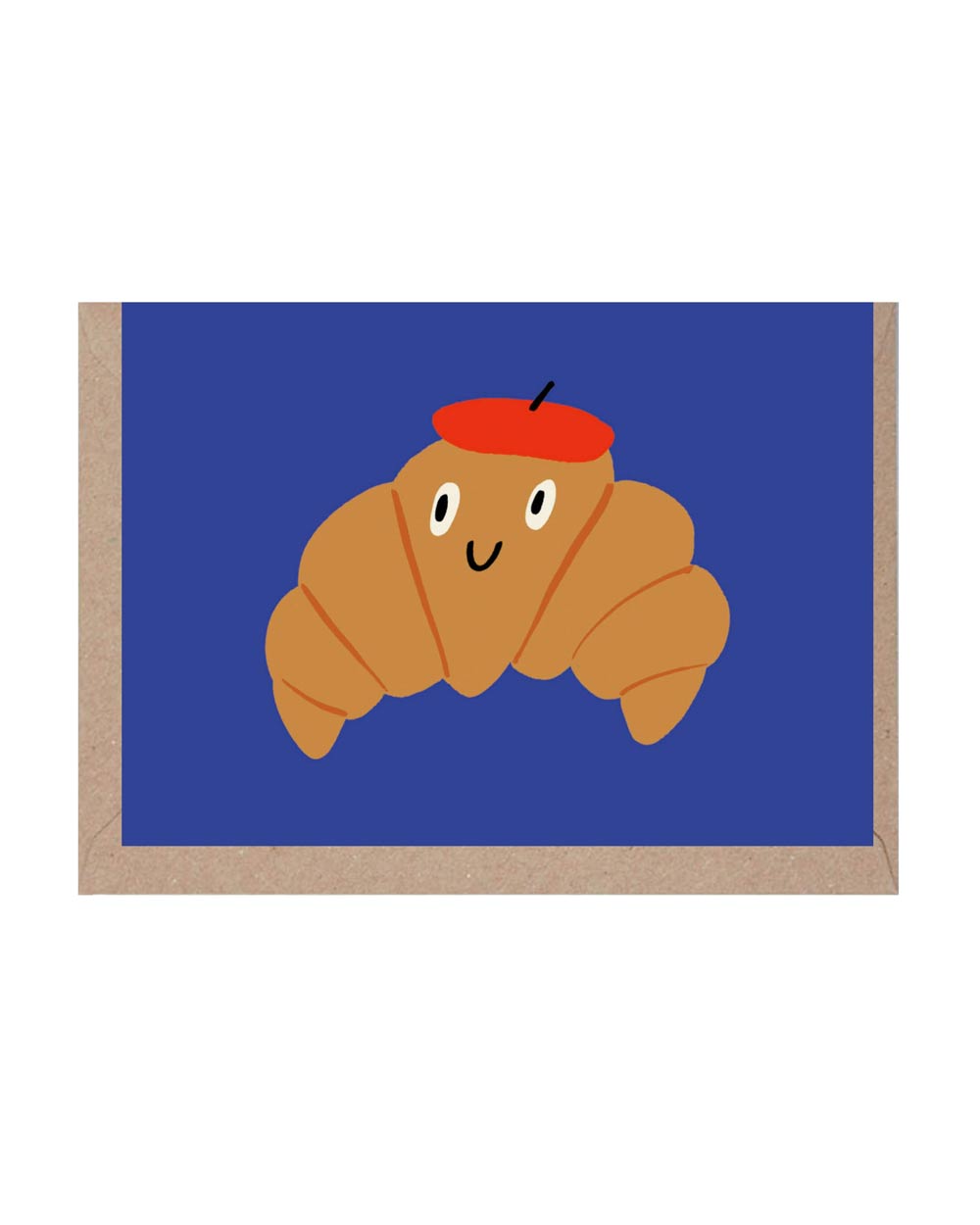 Rumble Cards Cute Mini-Klappkarte Croissant Blue