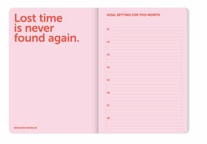 A-Journal Spiral Organiser 2026 - Pink Red