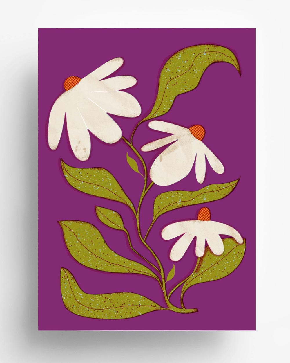 Barbara Dziadosz Daisy Flower Postkarte