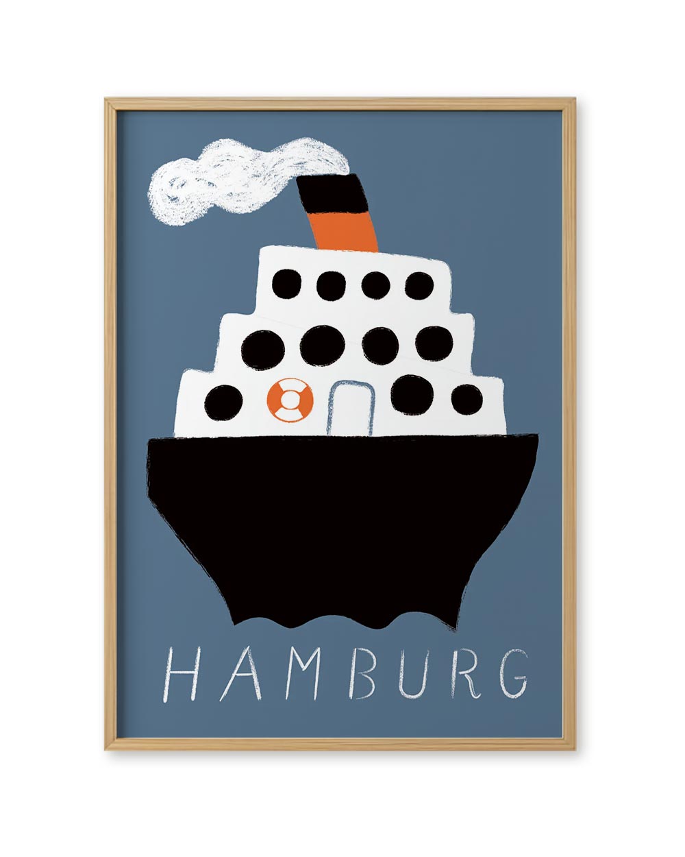Hamburg Dampfer Blau Poster