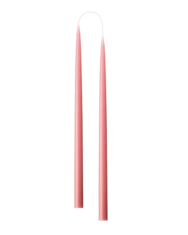 Hand Dipped Candle Dark Old Rose H35cm (2er Set)