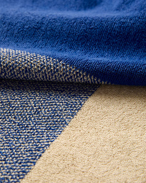 2er-Badehandtuch-Set Blend Cobalt Blue Ecru (70x140cm)