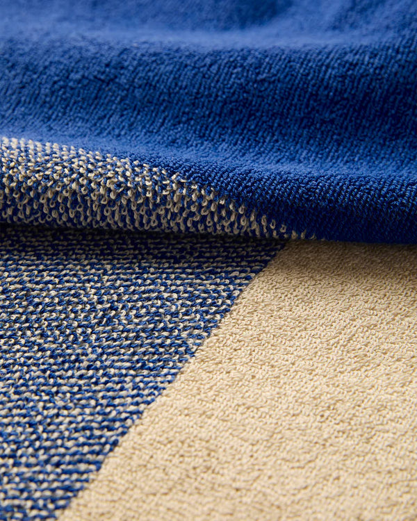 2er-Badehandtuch-Set Blend Cobalt Blue Ecru (70x140cm)
