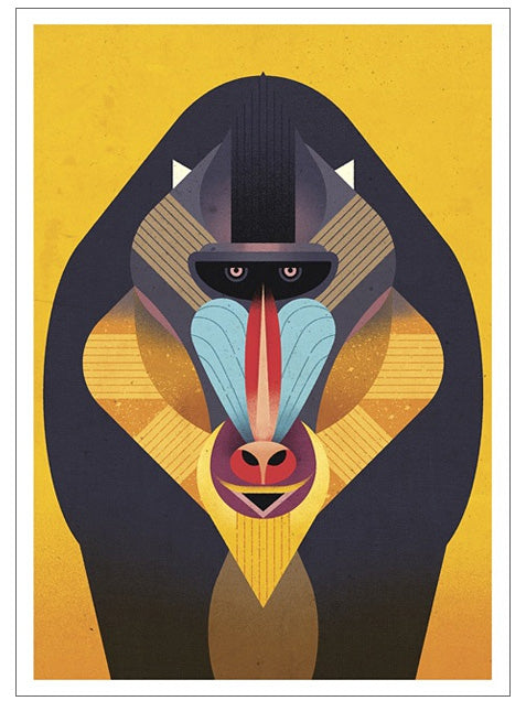 Mandrill Postkarte