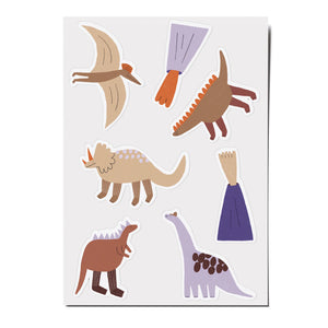 3 Stickerbögen Dinos by Anna Katharina Jansen