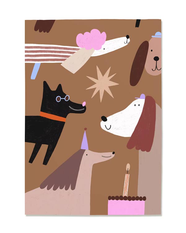 Birthday Dogs Postkarte