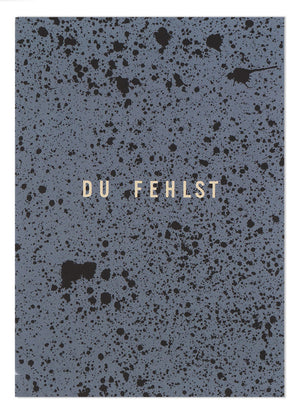 Du Fehlst Sprenkel Postkarte