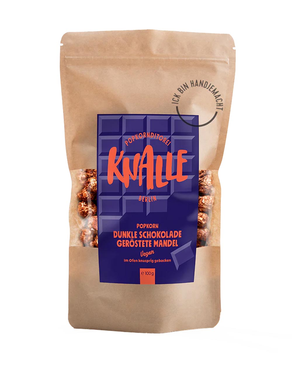 Popcorn Dunkle Schokolade Geröstete Mandel