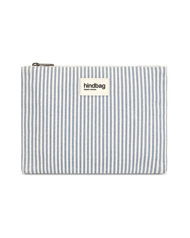 Hindbag Ema-Etui – Blau/Weiß Gestreift