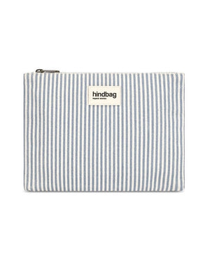 Hindbag Ema-Etui – Blau/Weiß Gestreift